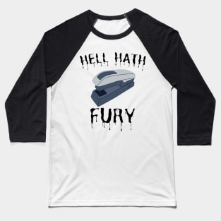 Garth Marenghi’s Darkplace Hell Hath Fury Stapler Baseball T-Shirt